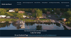 Desktop Screenshot of myrtlelakeresort.com